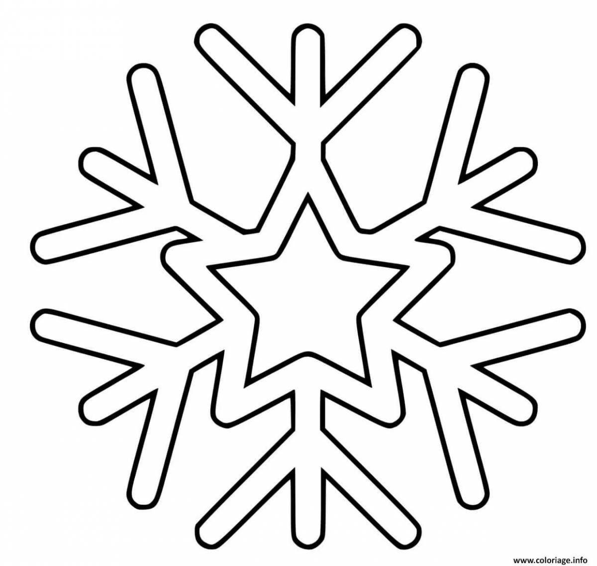 Coloring book exuberant snowflake pattern