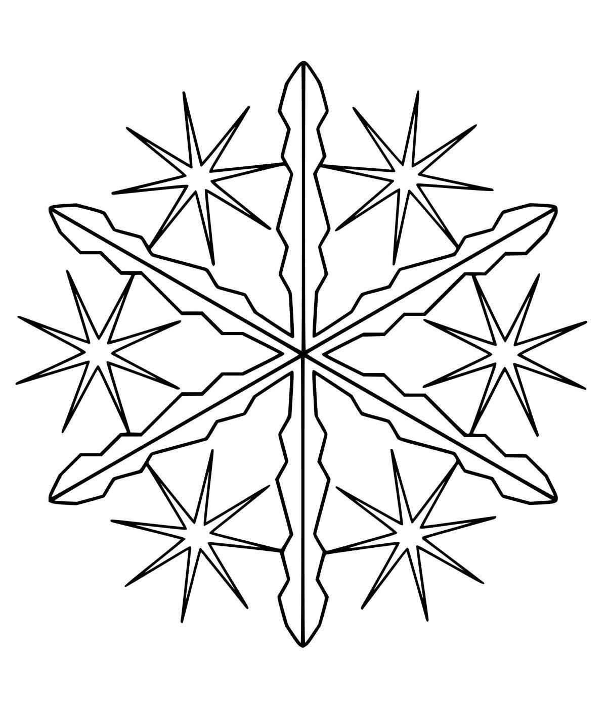 Coloring page dazzling snowflake