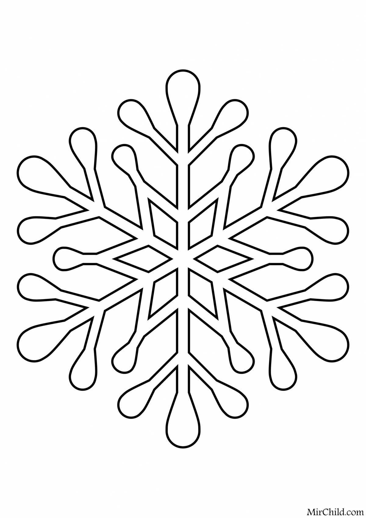 Coloring page wonderful snowflake pattern