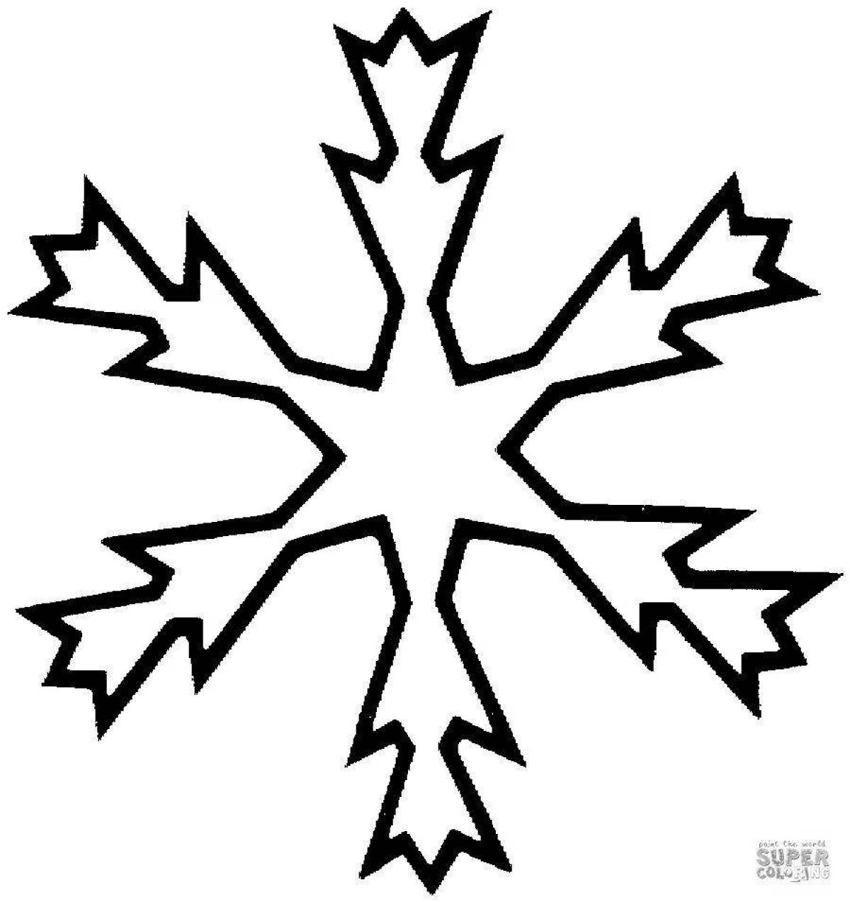 Coloring page serene snowflake pattern