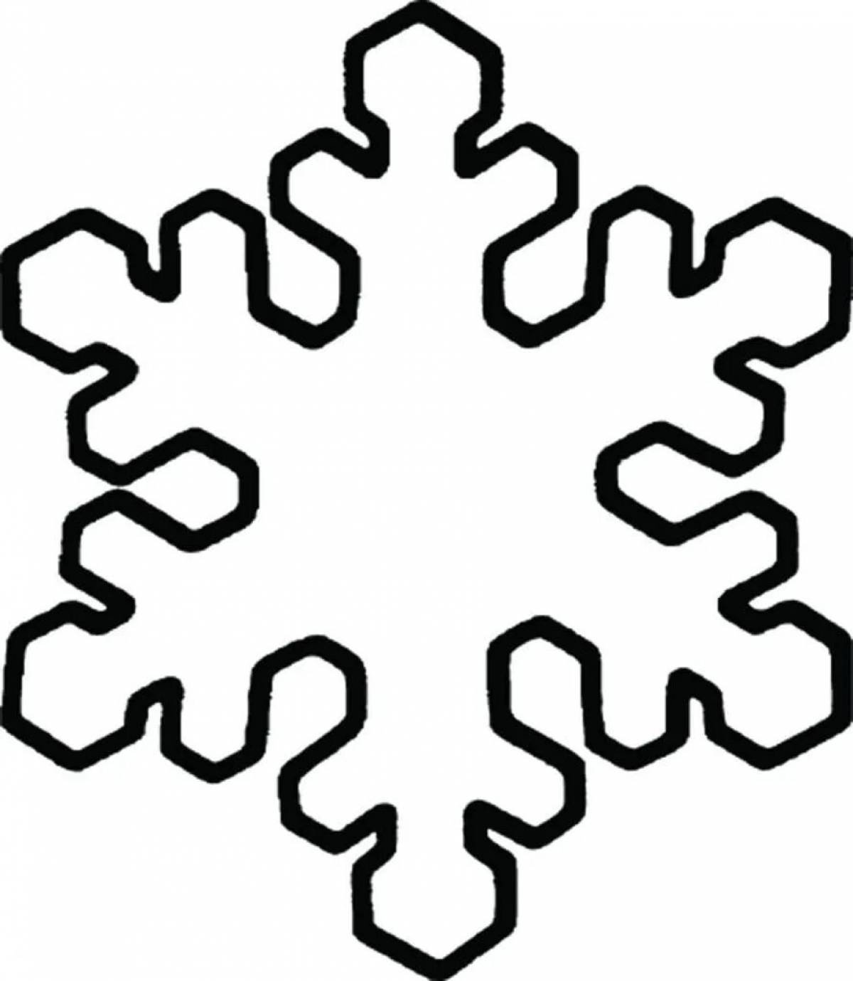 Coloring page surreal snowflake drawing