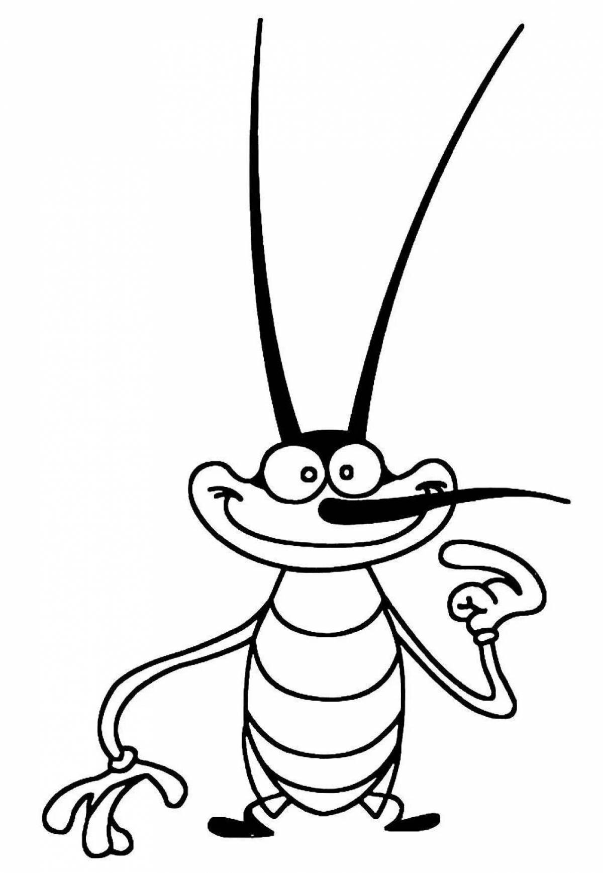 Coloring book alluring cockroach Chukovsky
