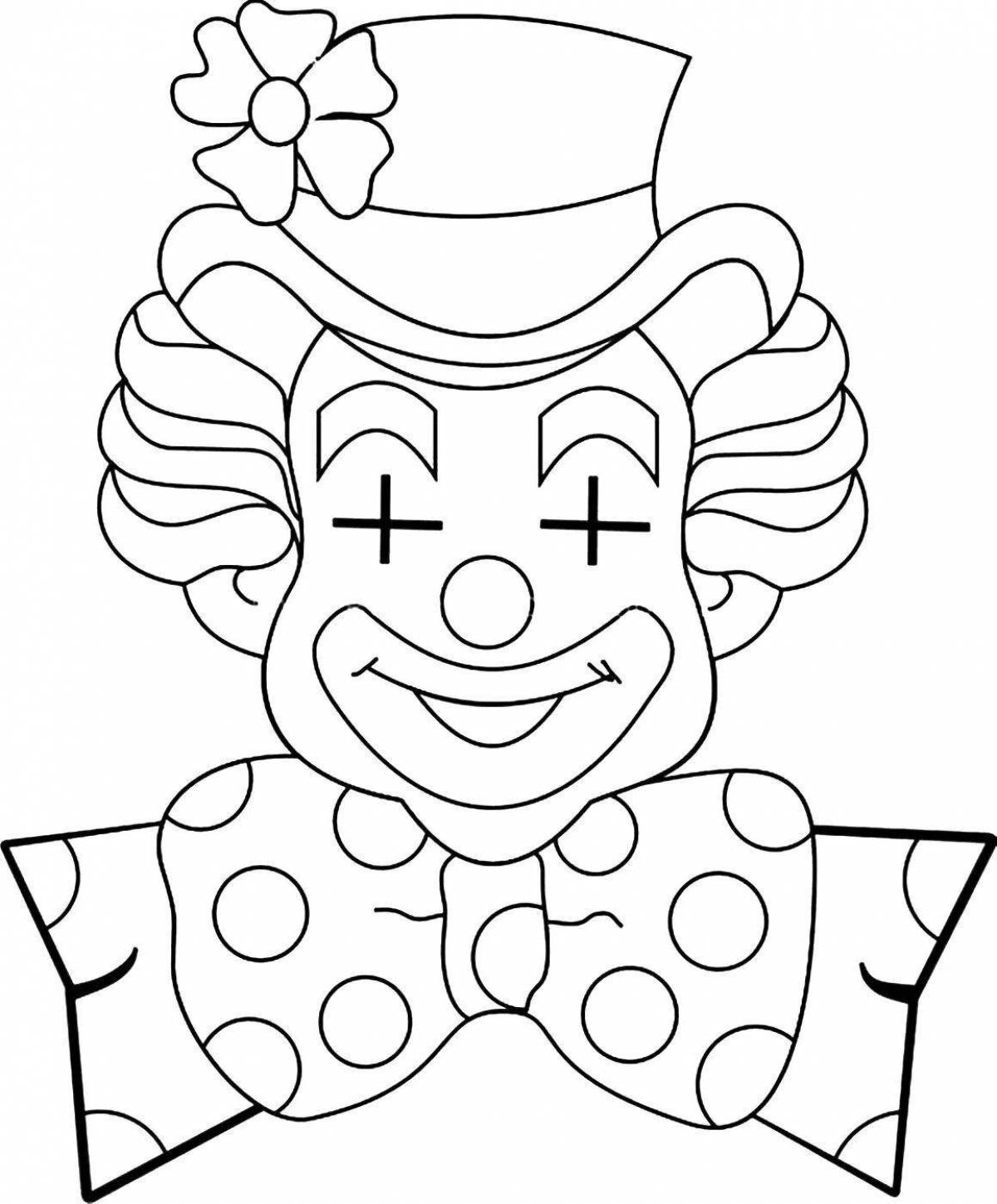 Coloring clown head with rich colors