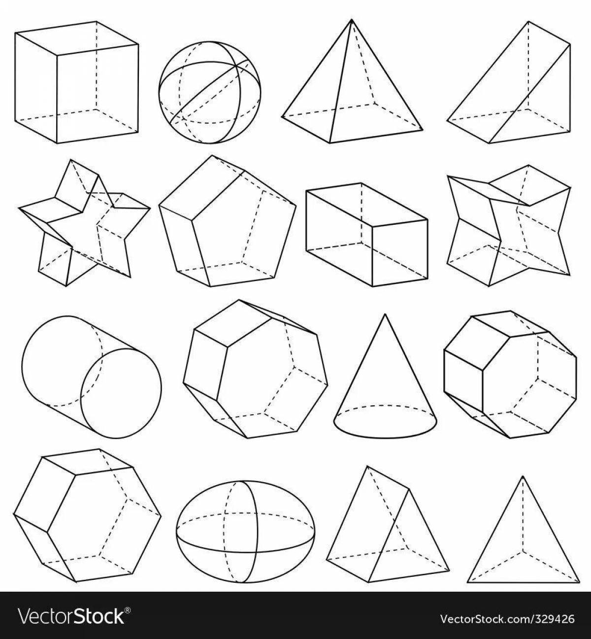 Animated 3D figure coloring page