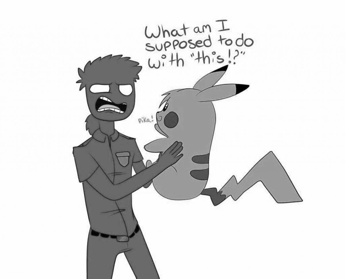 Photo Coloring playful purple man