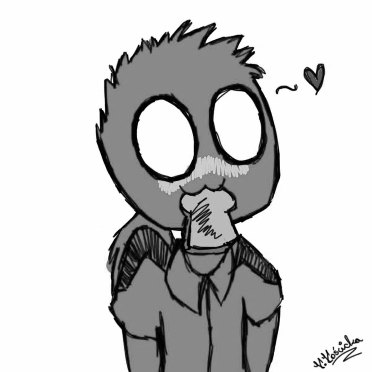 Photo Fun coloring purple man