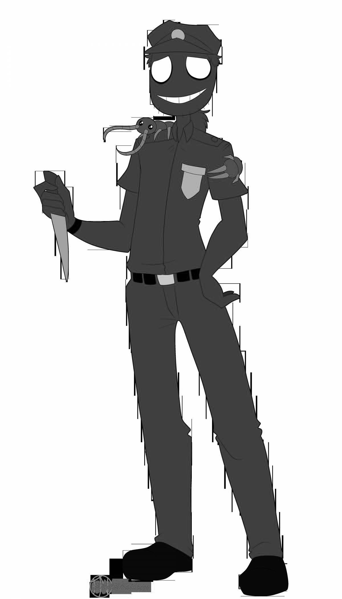 Photo Coloring live purple man