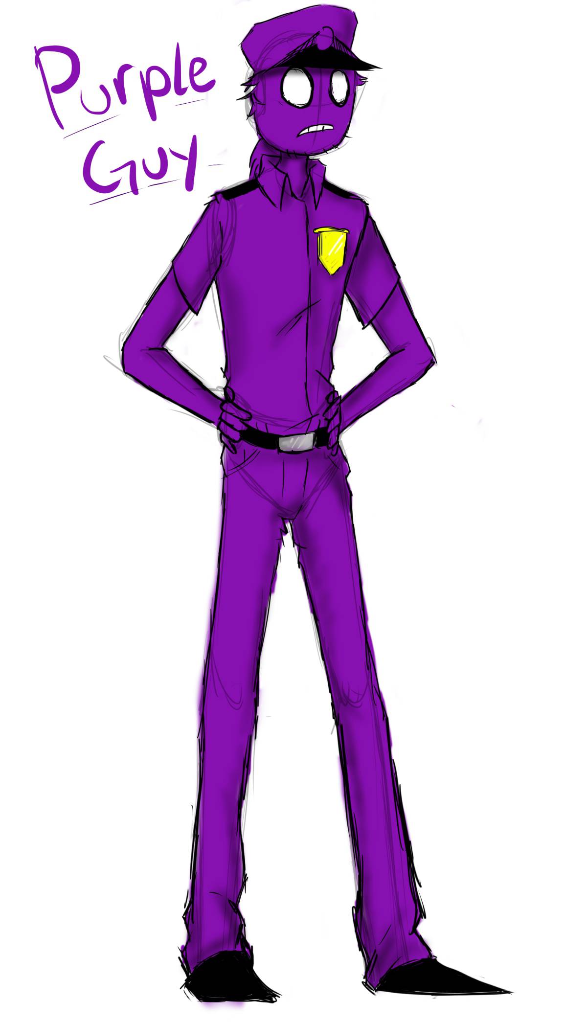 Coloring manly purple man
