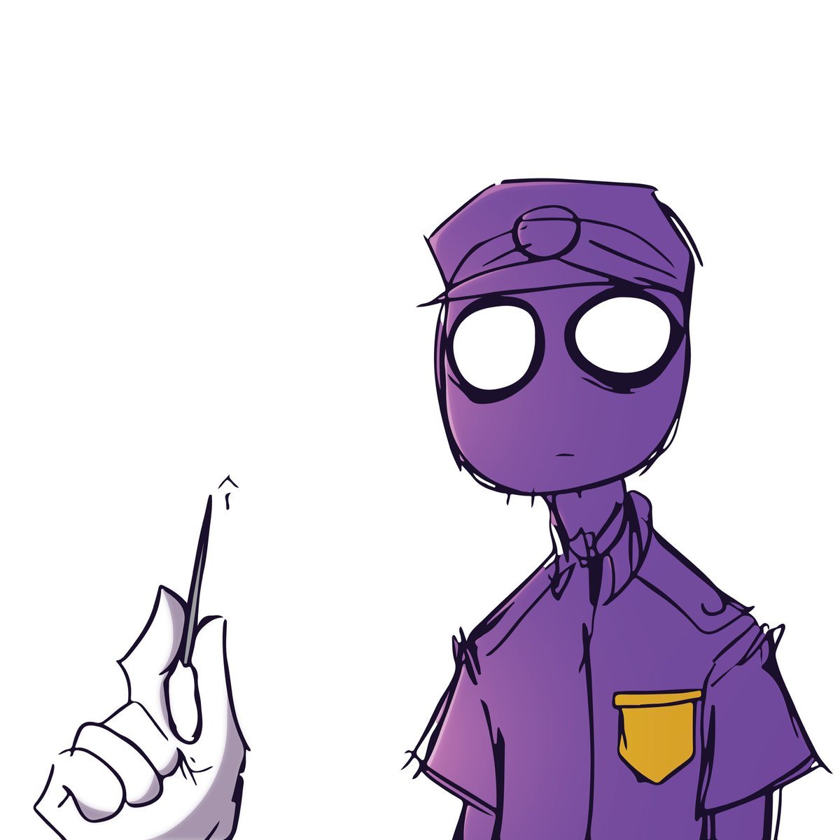 Решительный фиолетовый человек раскраска