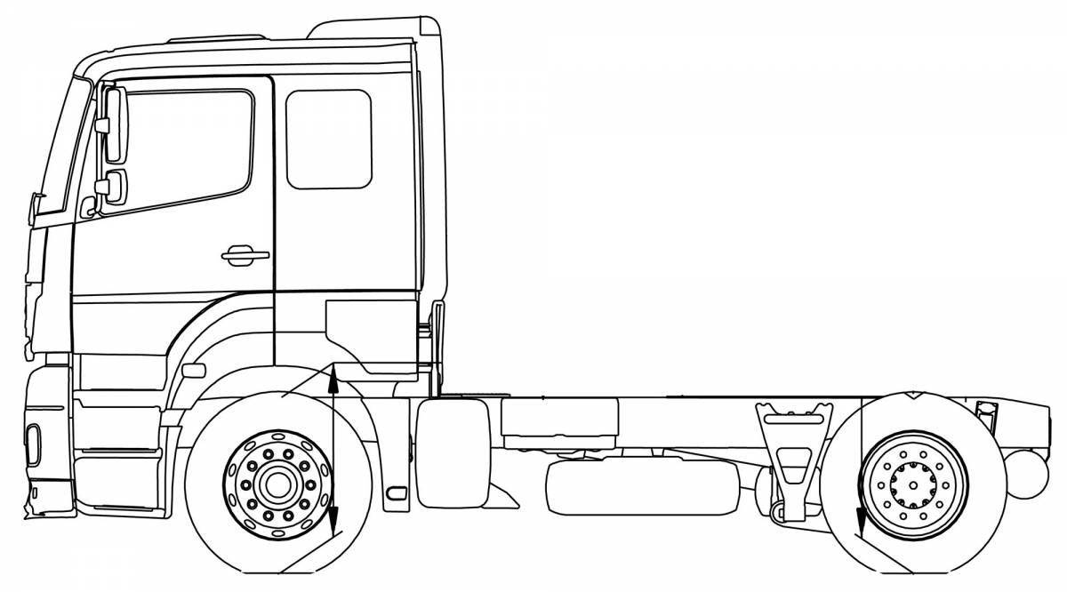 Fat KAMAZ 54115 coloring book