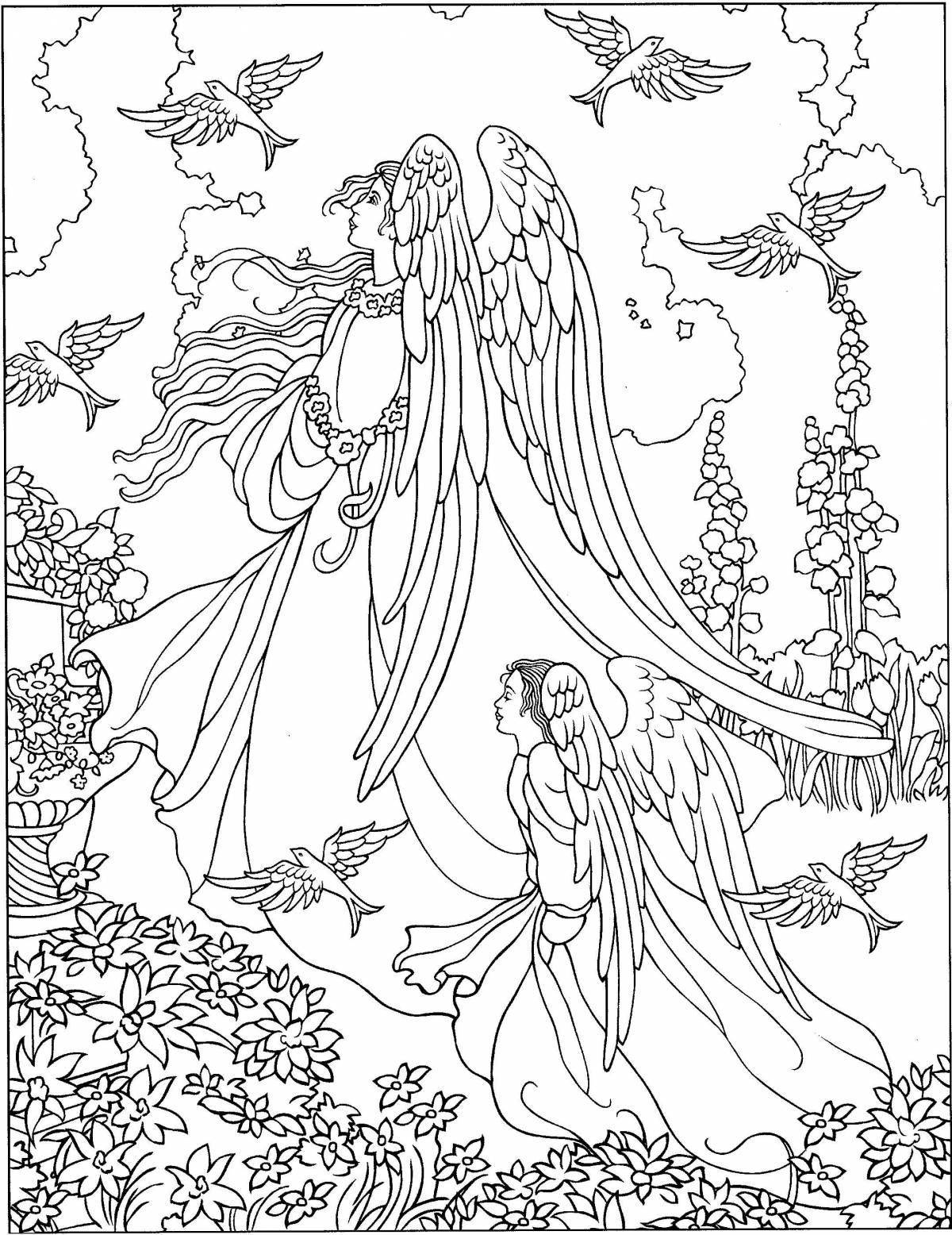 Gorgeous angel antistress coloring book