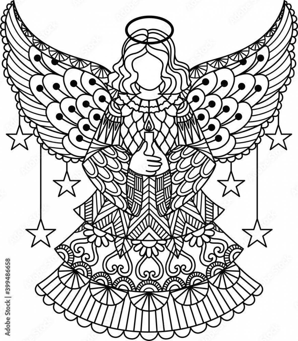 Exquisite angel antistress coloring book