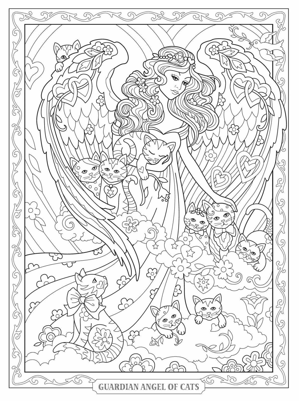 Blessed angel antistress coloring book