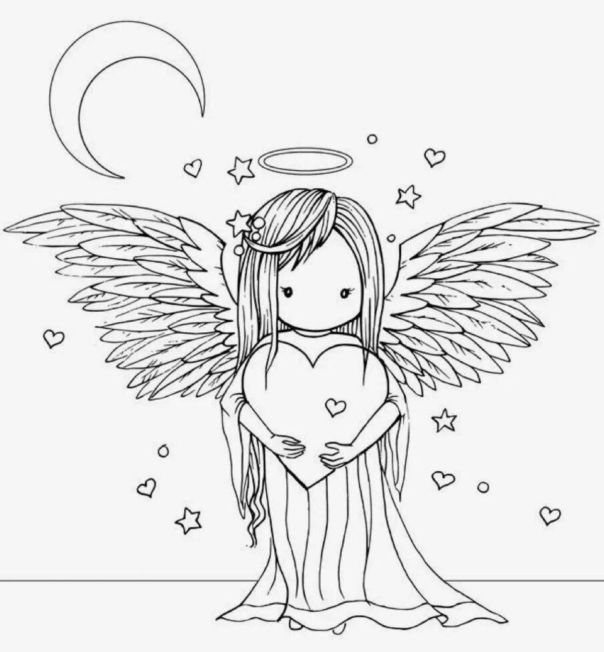 Angel angel antistress coloring book