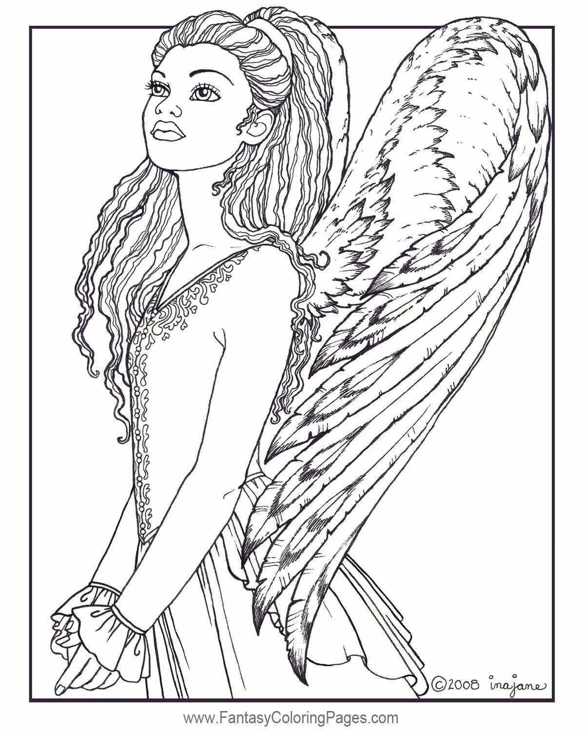 Wonderful angel antistress coloring book