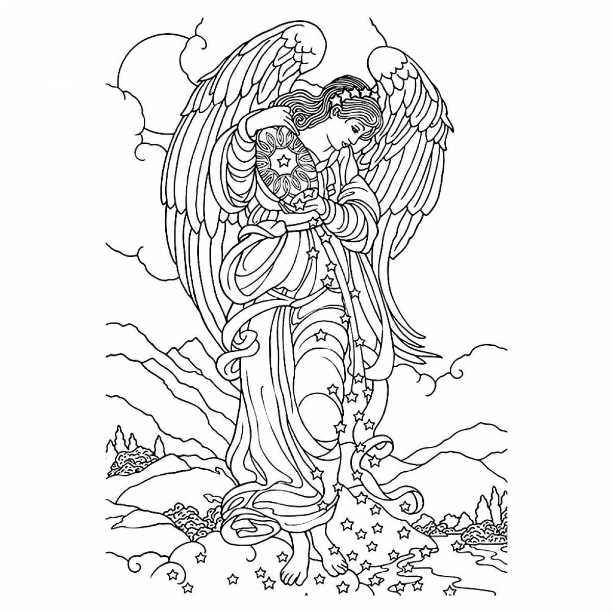Alluring angel antistress coloring book