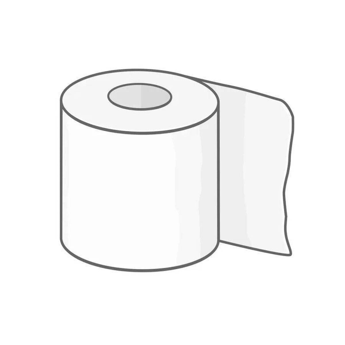 Радостная страница раскраски туалетной бумаги