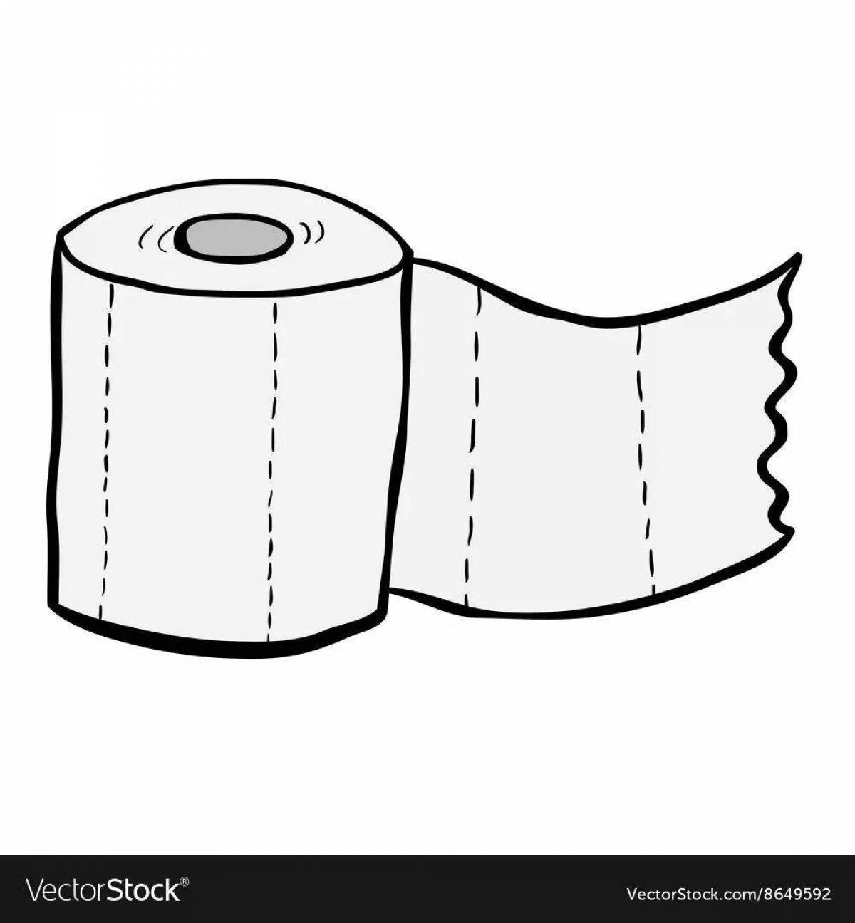 Раскраска «сияющая туалетная бумага»