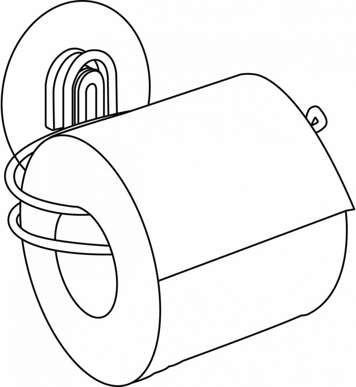 Glittering toilet paper coloring book