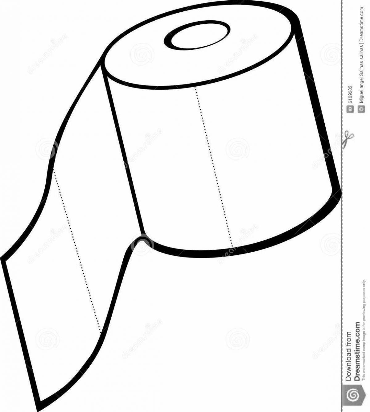Toilet paper magic coloring page