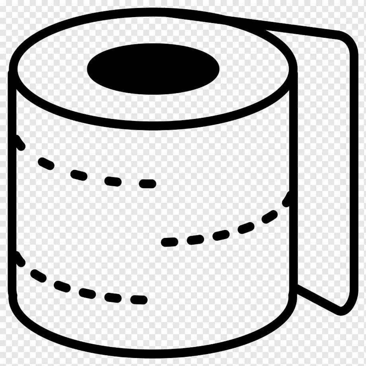 Буйная раскраска туалетной бумаги