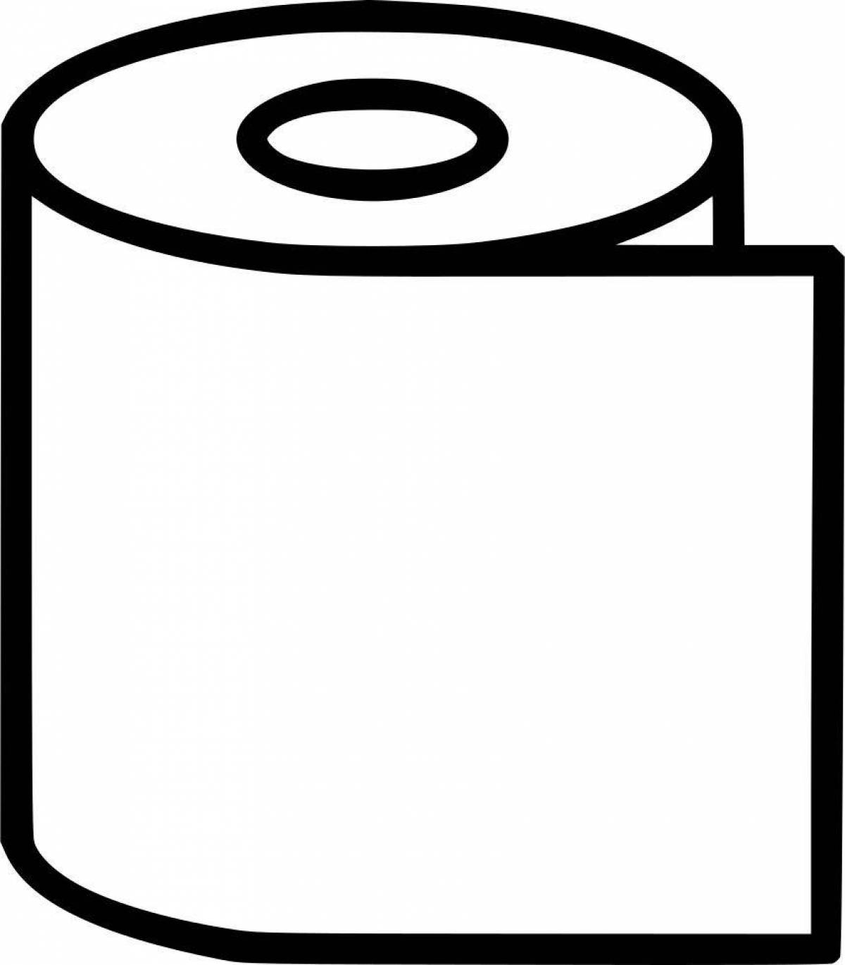 Fun toilet paper coloring page