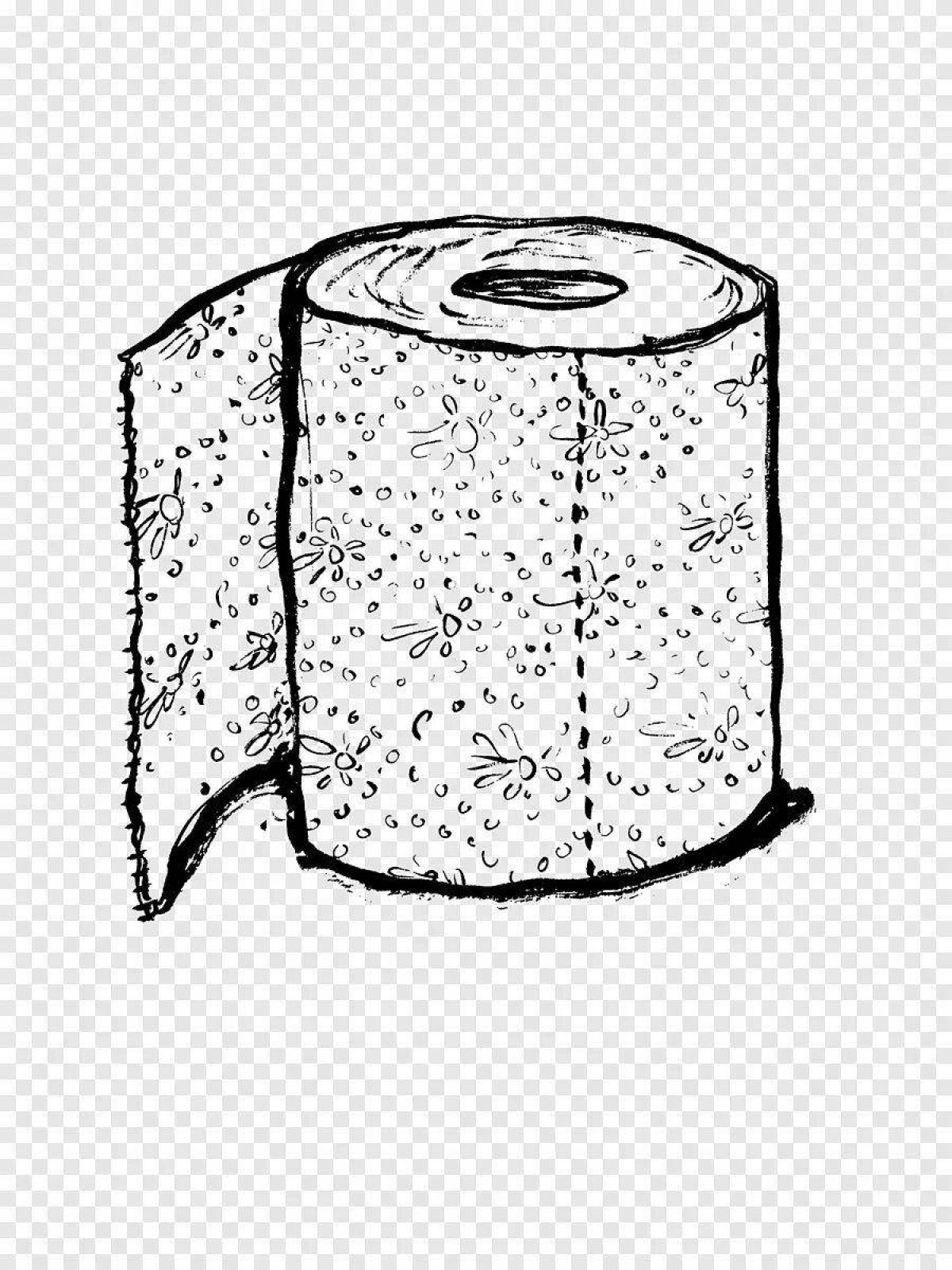 Забавная раскраска туалетной бумаги