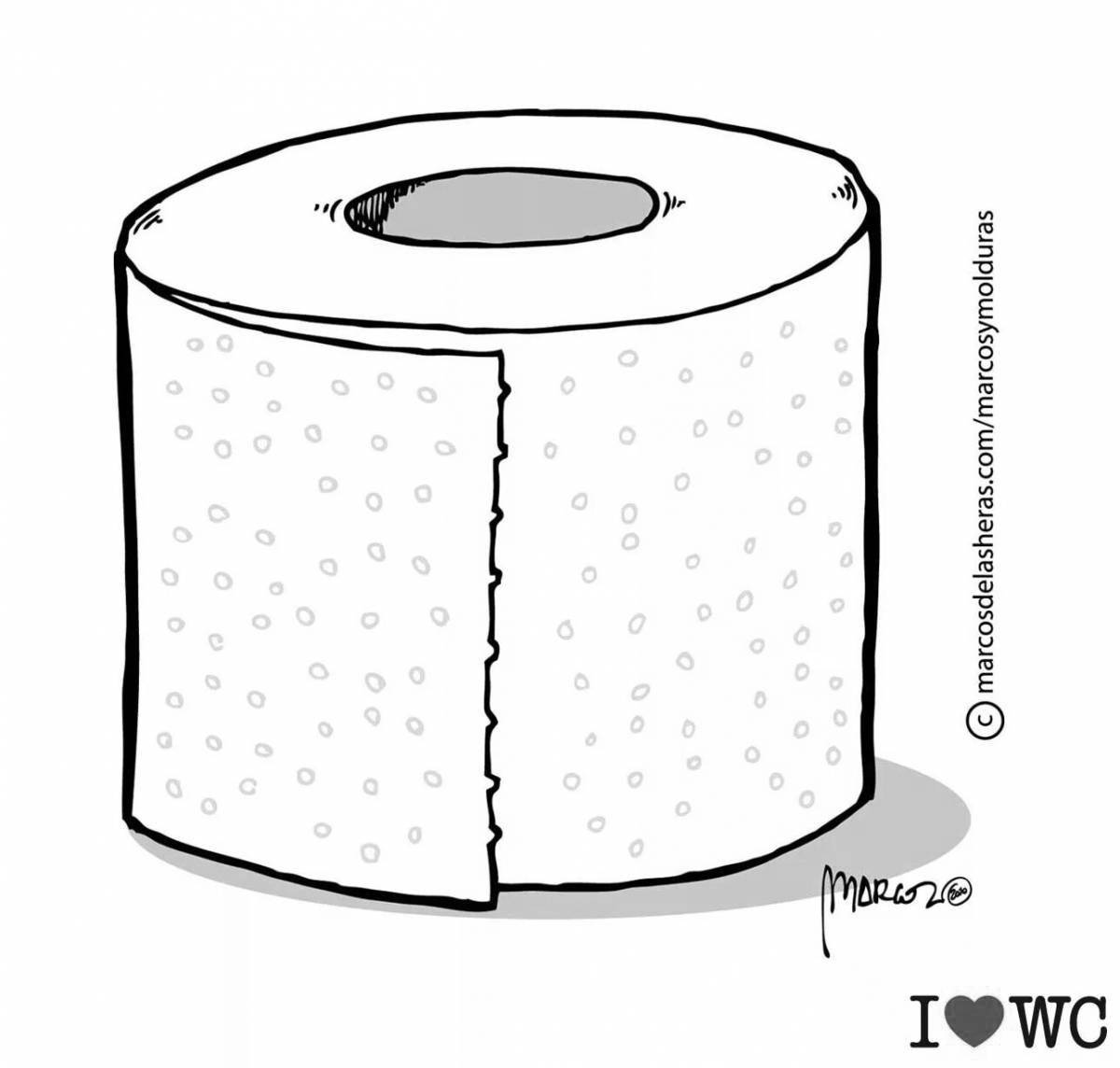Coloring book toilet paper color-wild