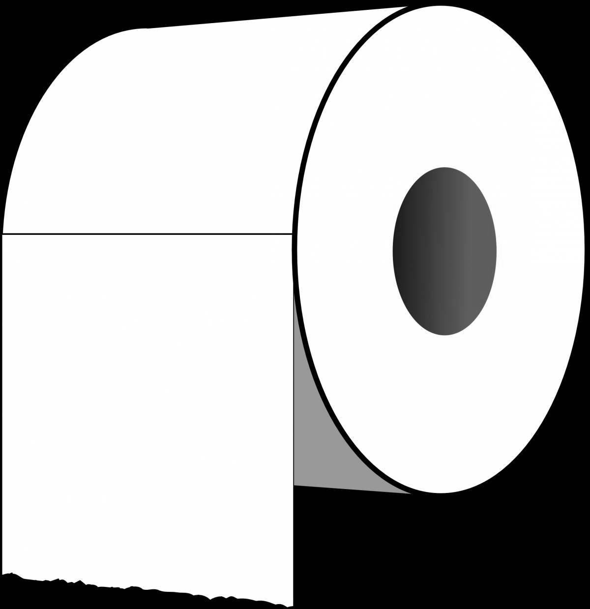 Color Explosive Toilet Paper Coloring Page