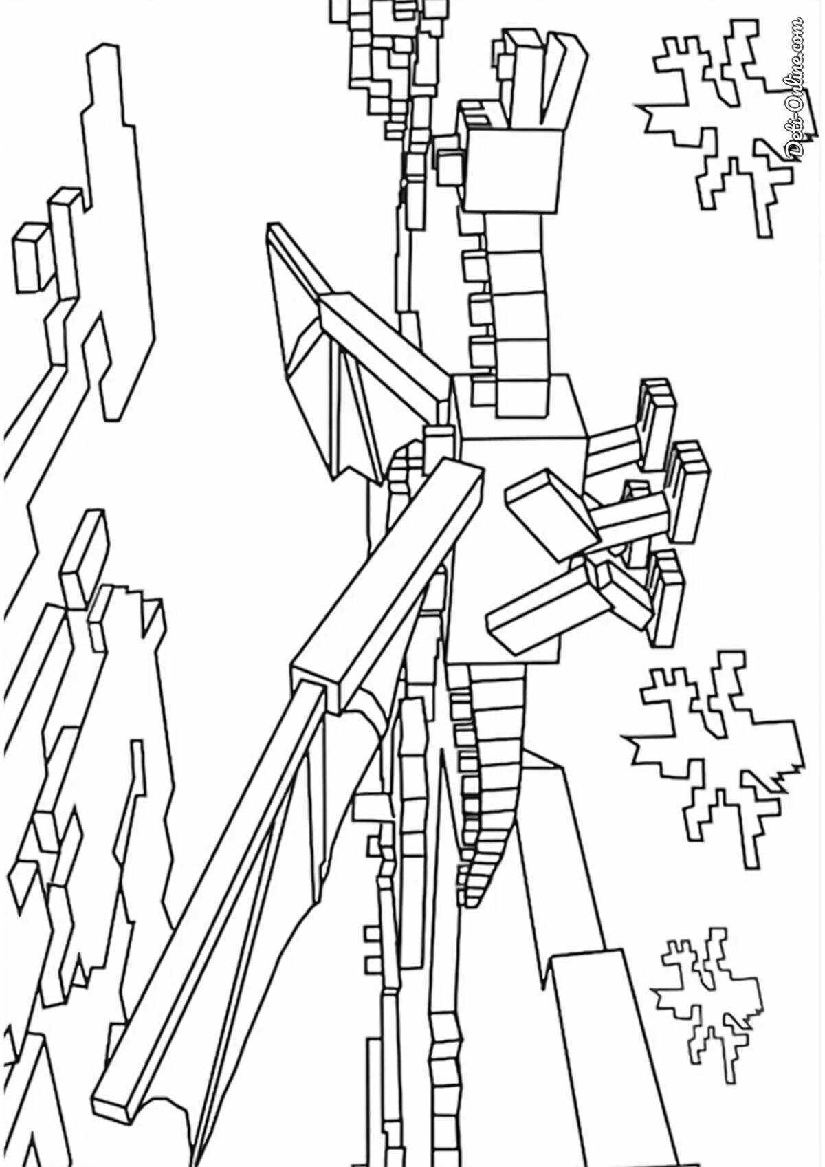 Adorable ender world coloring page