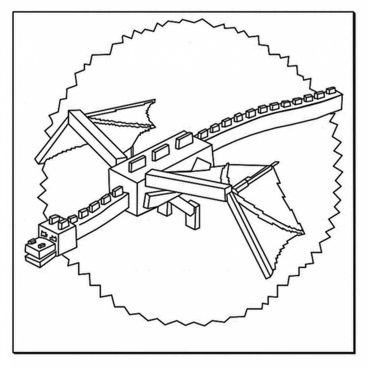 Ender world comforting coloring page