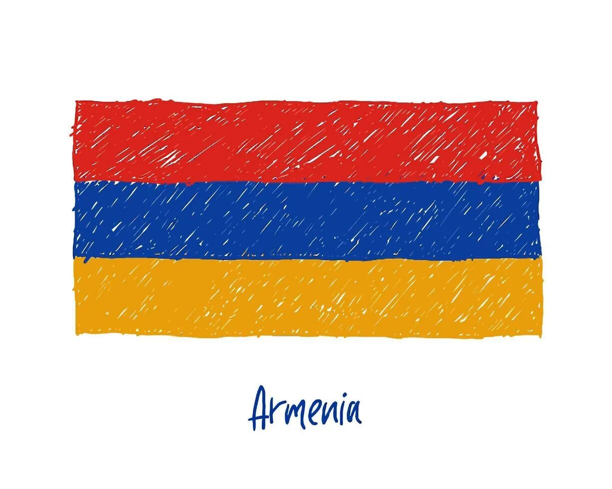 Coloring book bright flag of armenia