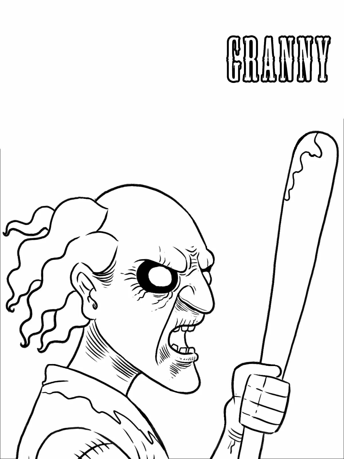 Animated grandmothers coloring page
