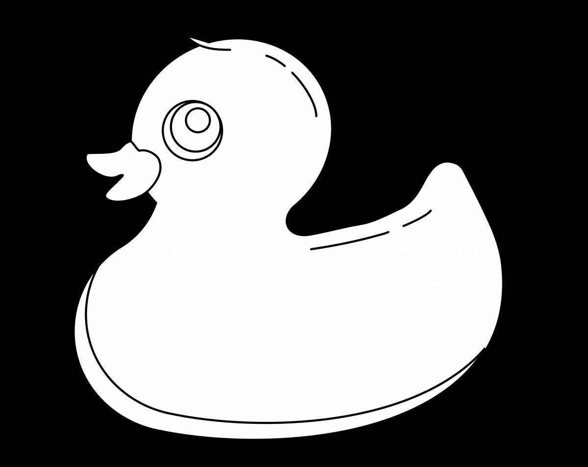 Playful hazy duck coloring page