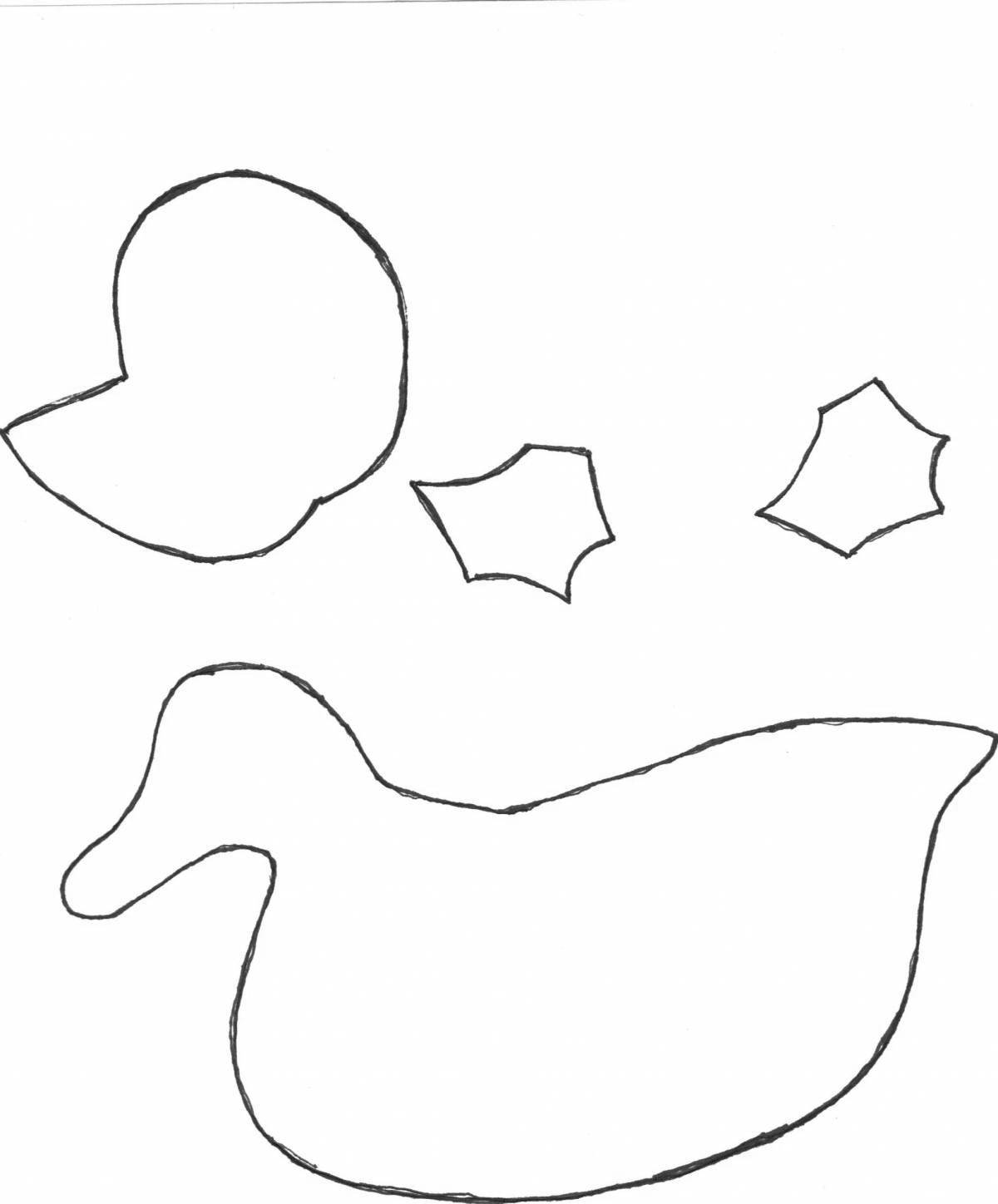 Animated hazy duck coloring page