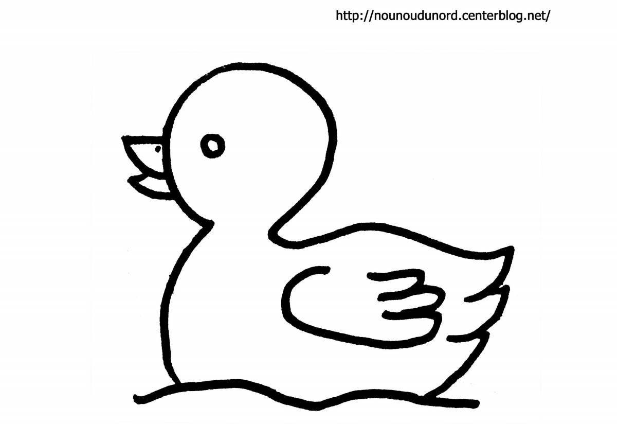 Smoky duck coloring page