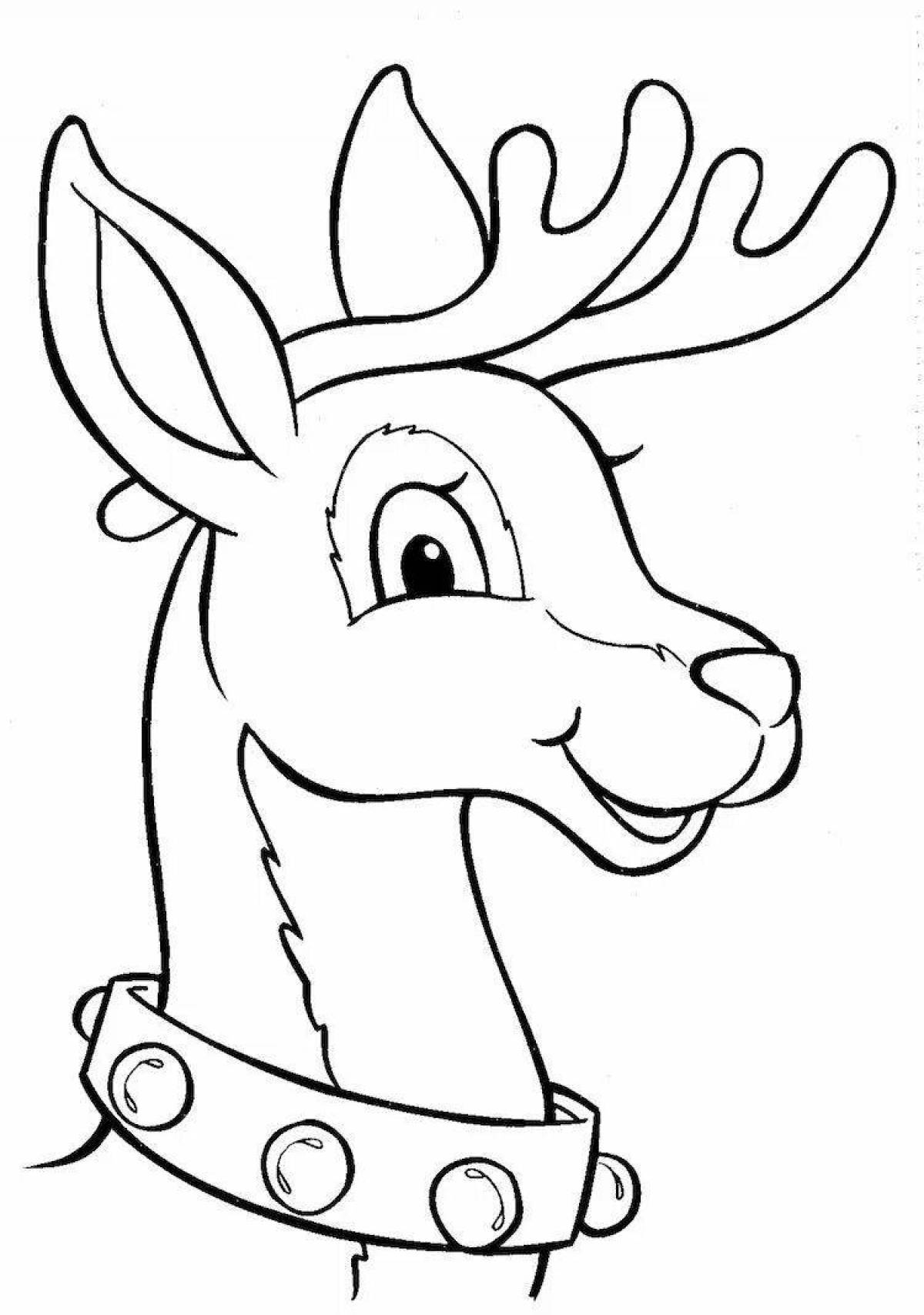 Rampant Christmas reindeer coloring book