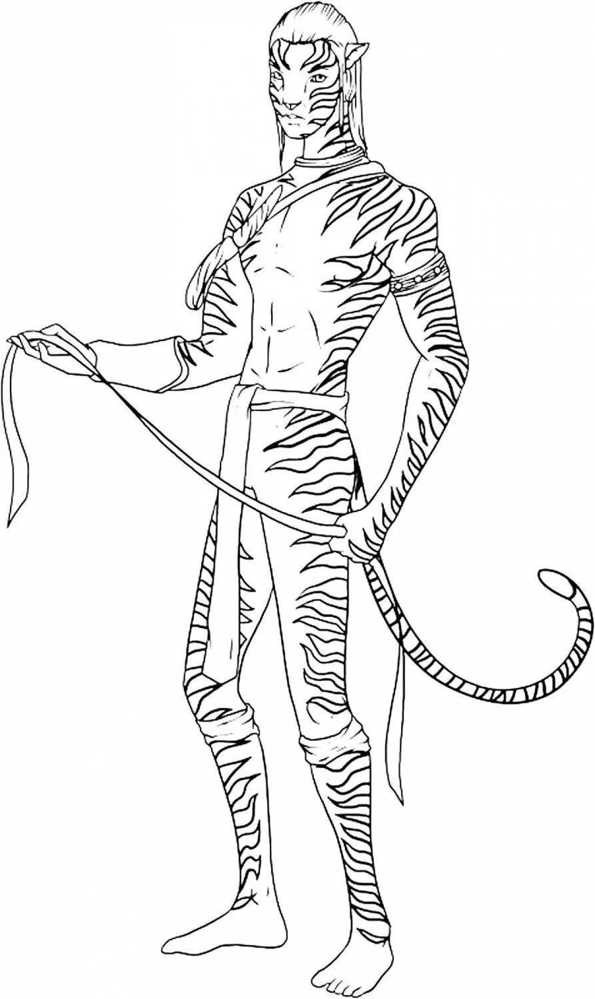 Amazing neytiri avatar coloring page