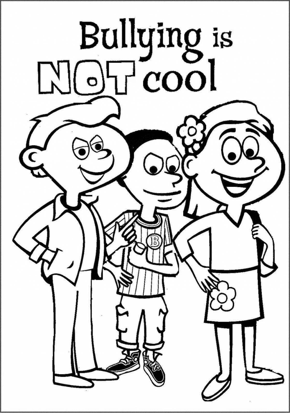 Colorful stop bullying page