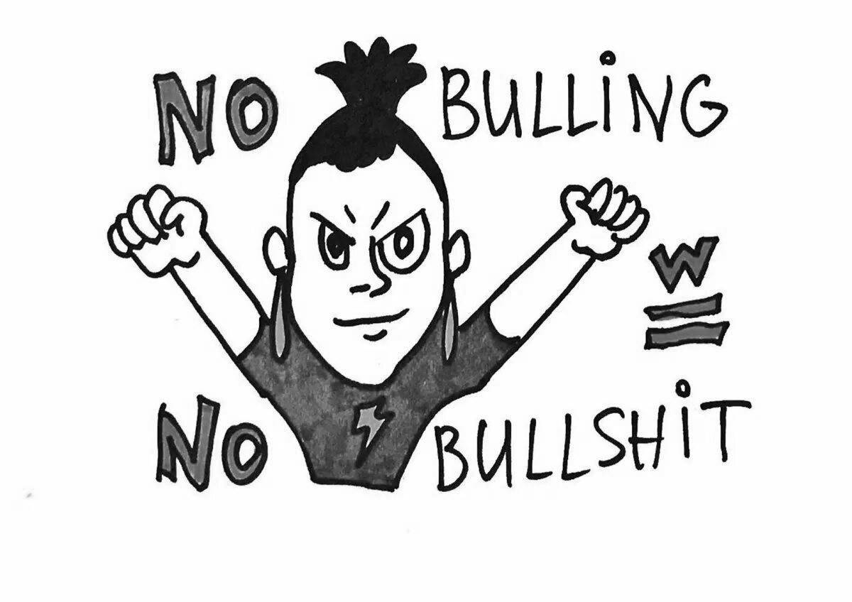 Stop bullying coloring page