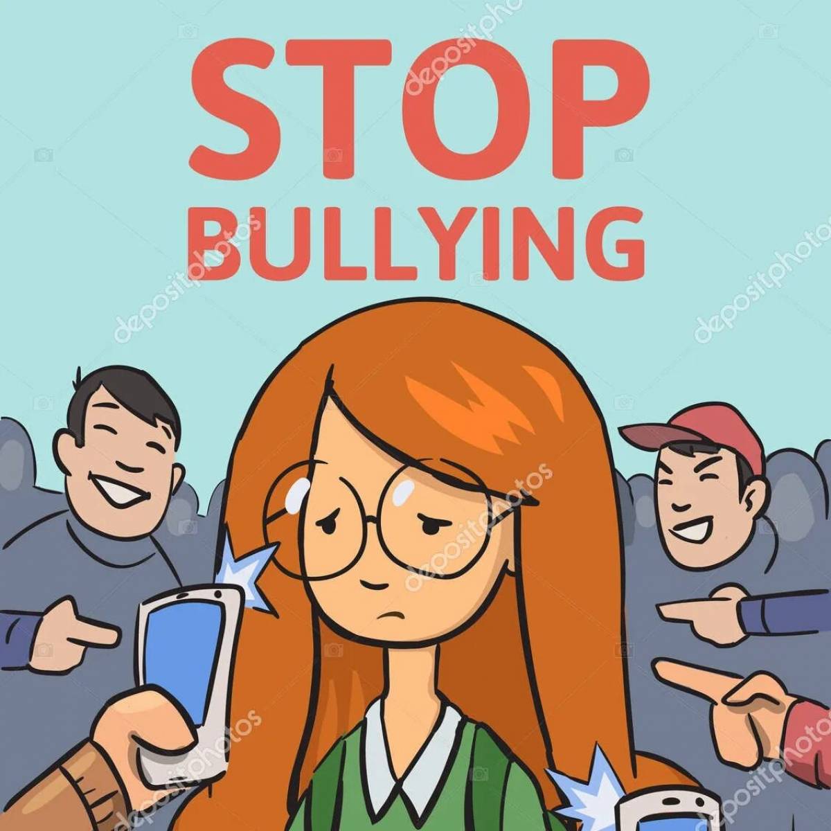 Замечательная страница раскраски stop bullying