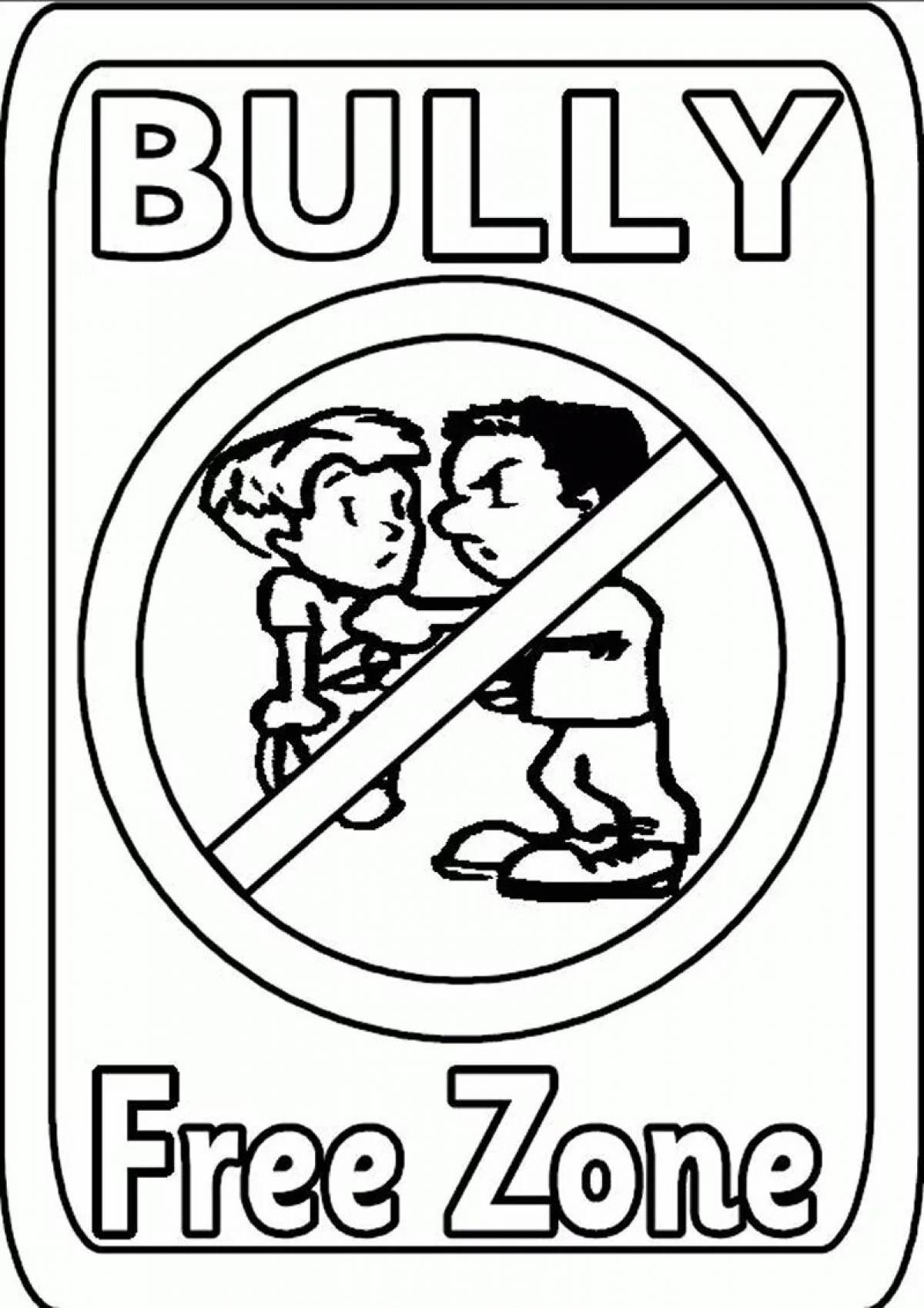 Unique stop bullying coloring page
