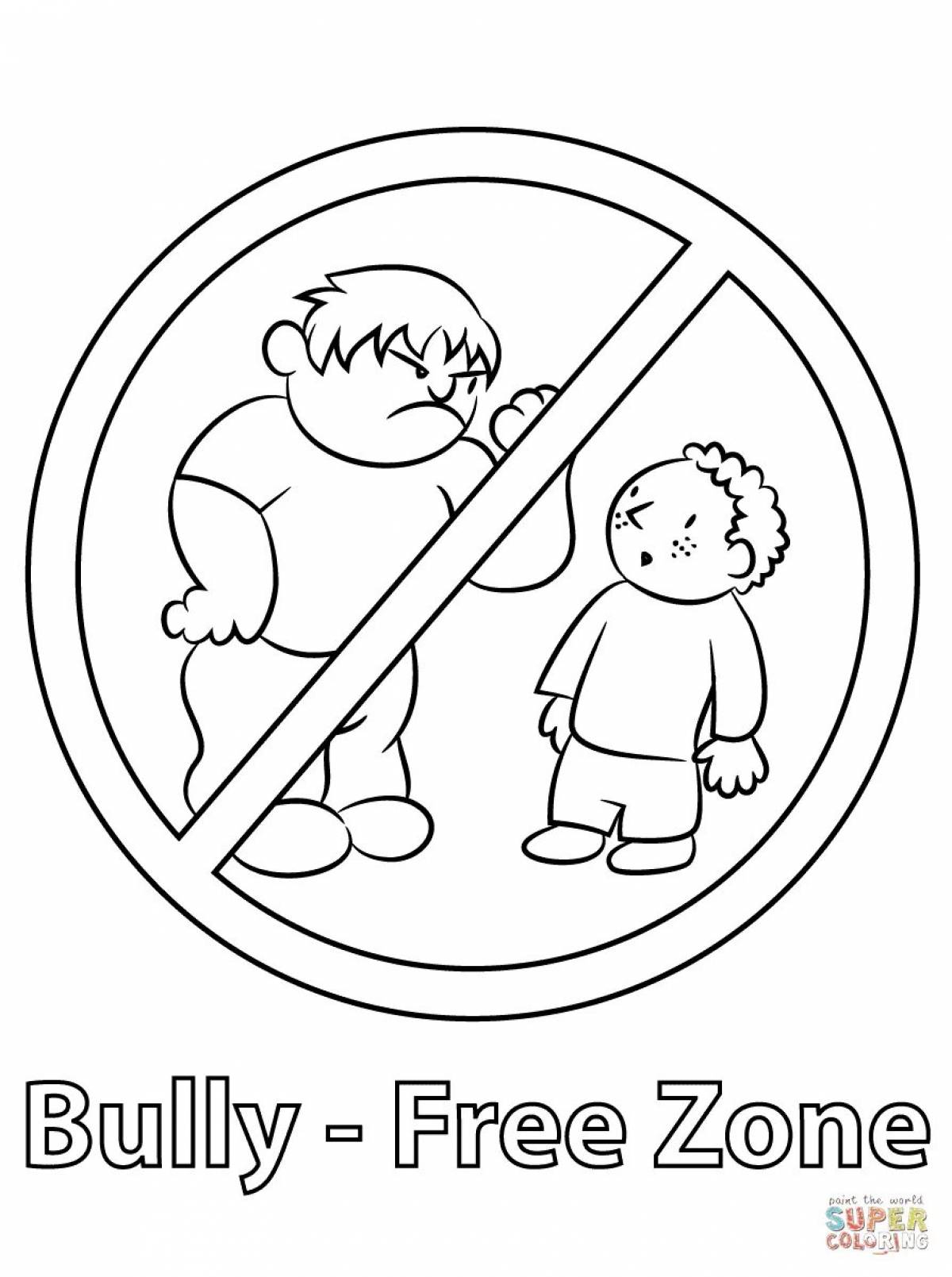 Bright stop bullying coloring page