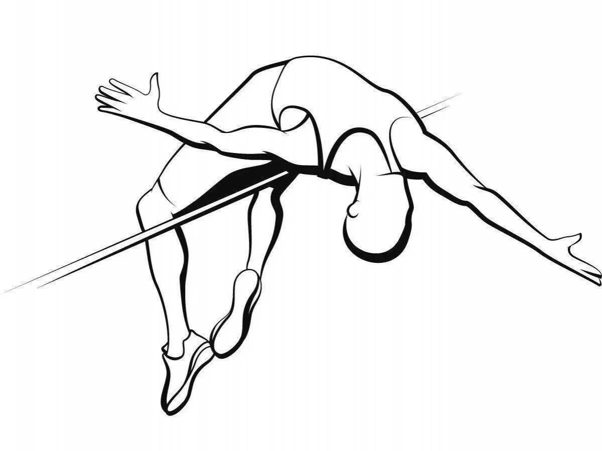 Coloring page tempting back flip