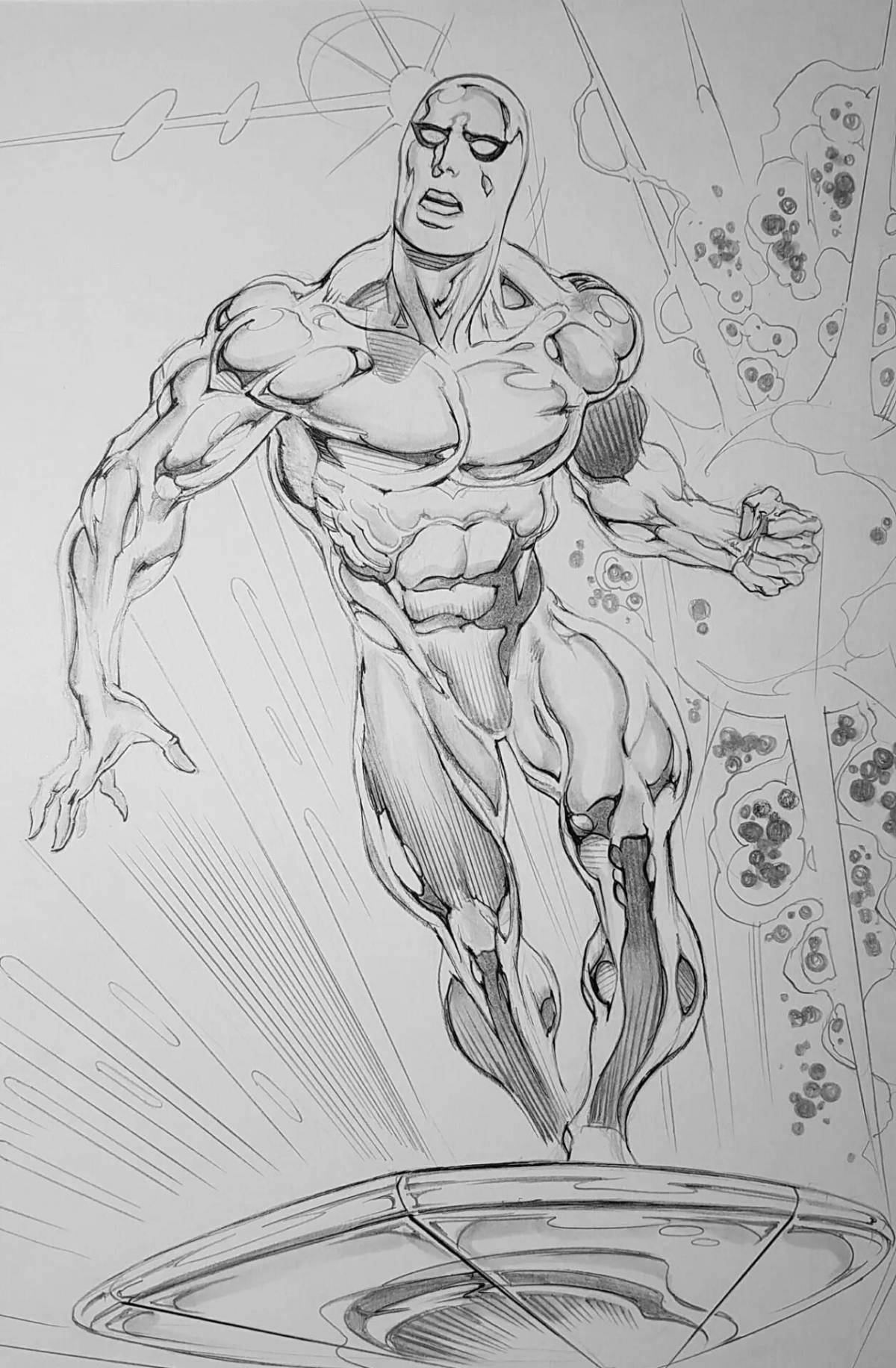 Photo Coloring silver surfer