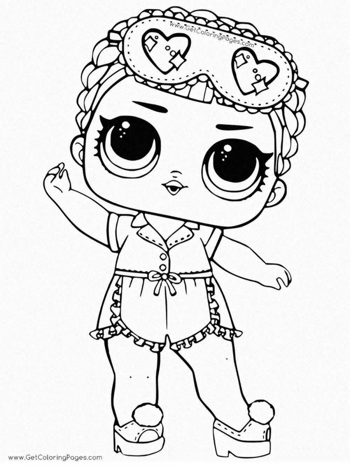 Раскраска Восхитительная кукольная раскраска