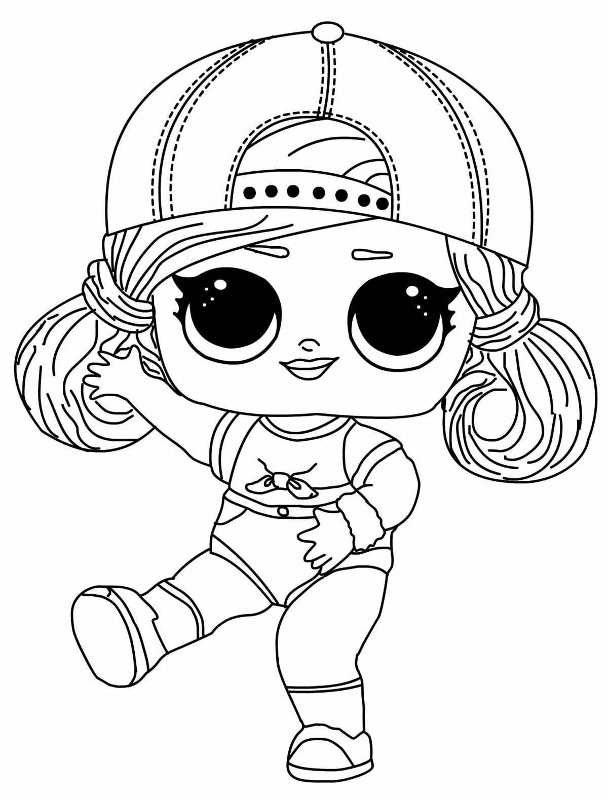 Coloring funny doll