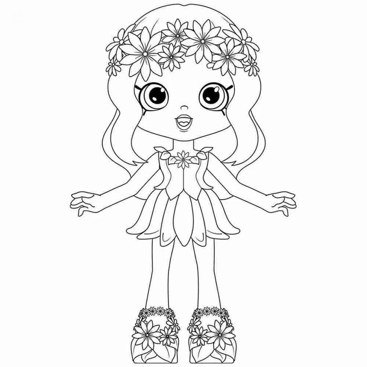 Amazing doll coloring page