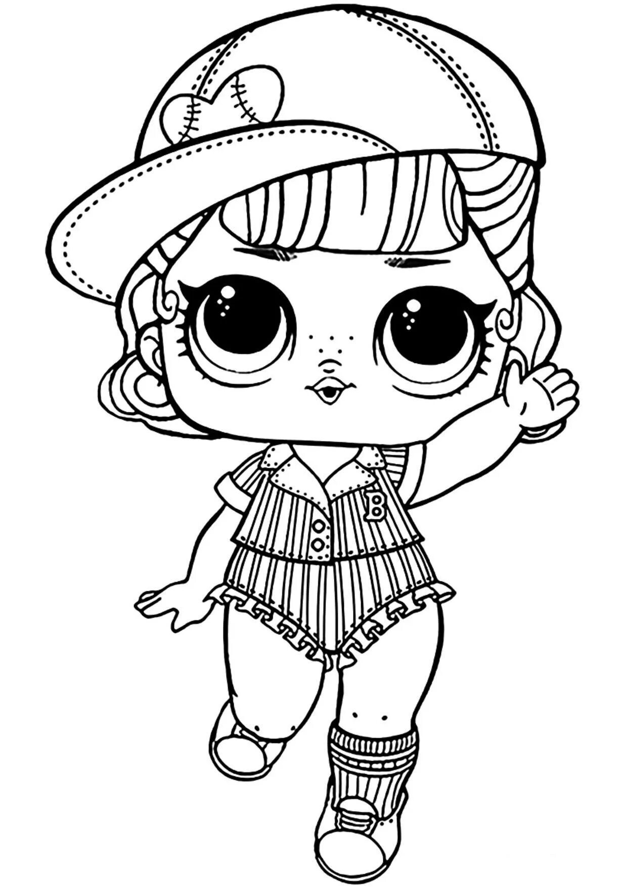 Раскраска Кукла печать #1