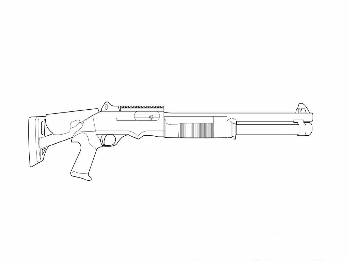 Bold Opposing Weapon Coloring Page
